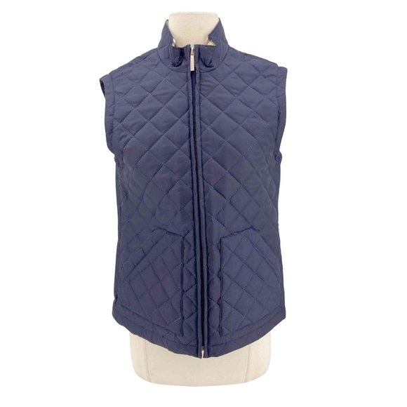 Burberry Size S Navy Tan Quilted Vest - Picture 1 of 4